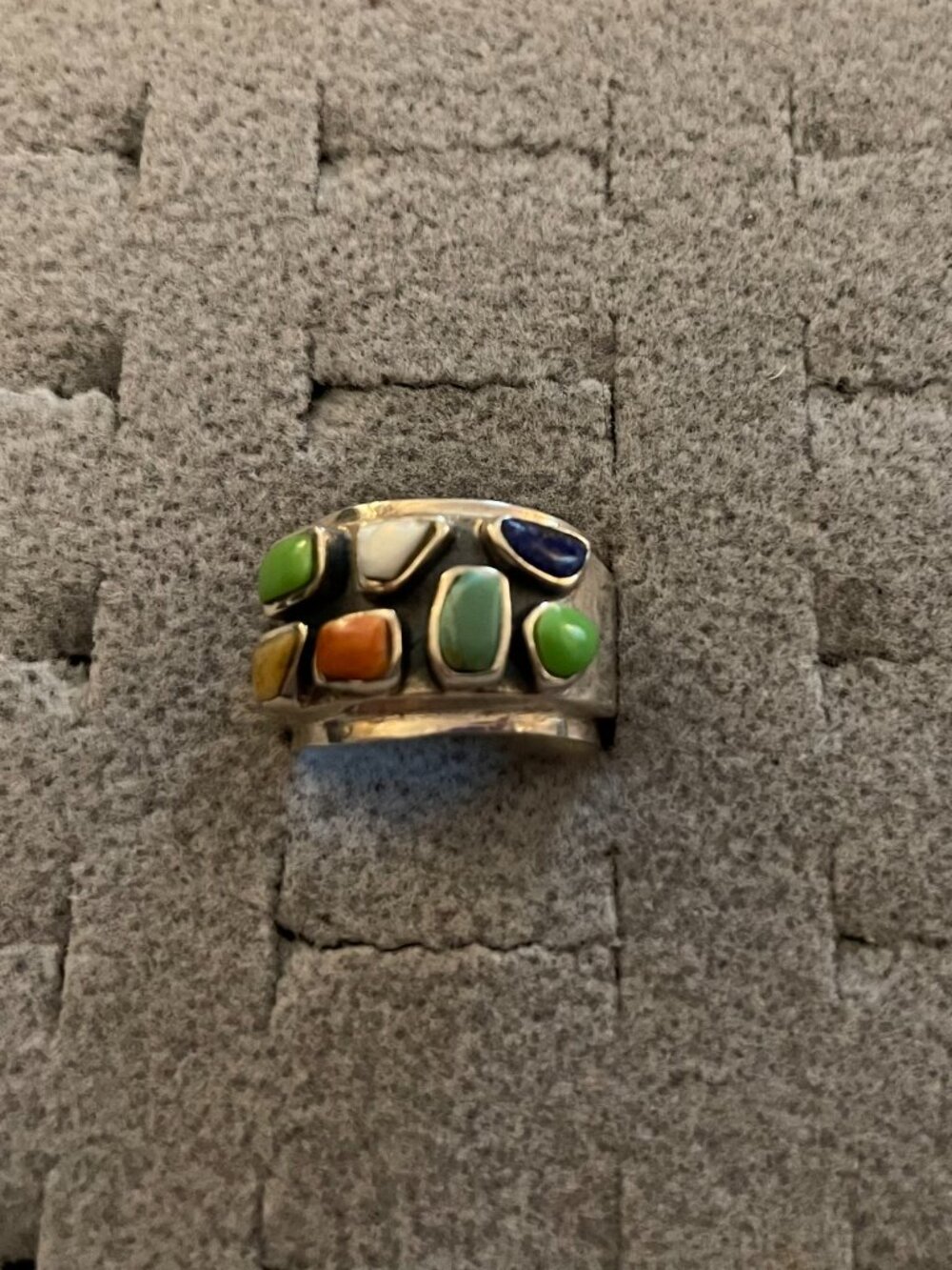 NEW Sterling Silver Ring Size 6 Multi Stone Wide Hippie Boho Anthropologie $148 - Picture 3 of 10